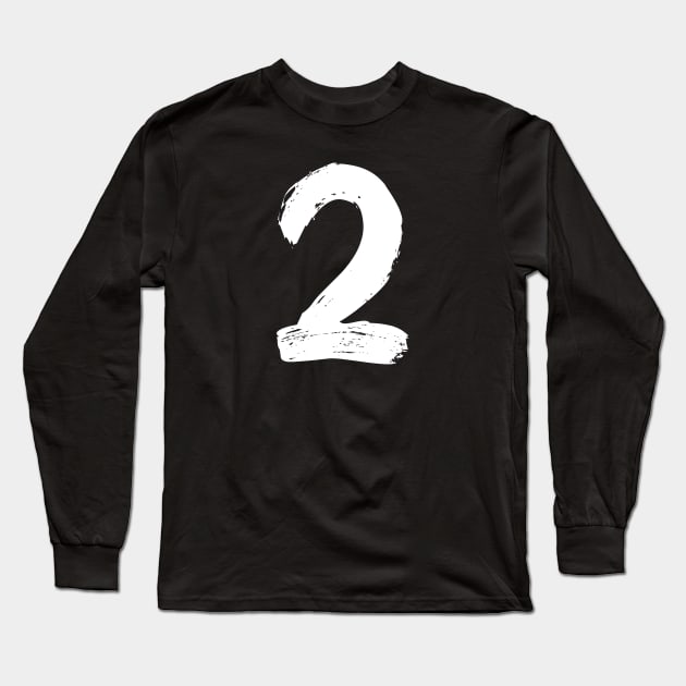 Number 2 Long Sleeve T-Shirt by Erena Samohai